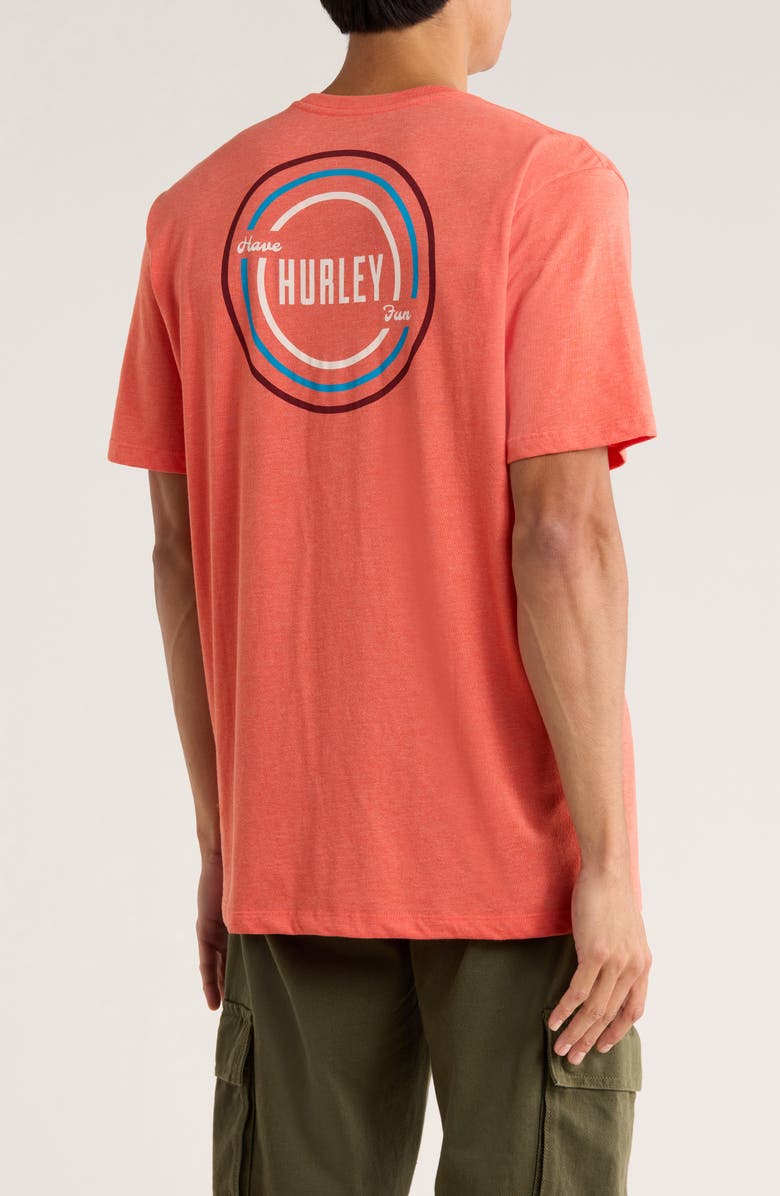 Hurley Everyday Washed Midway Short Sleeve T-Shirt, Alternate, color, Habanero