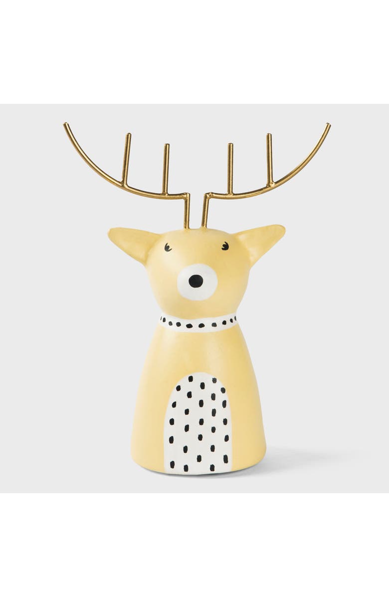 Mela Artisans Golden Antler Reindeer Figurine, Main, color, Metallic Gold