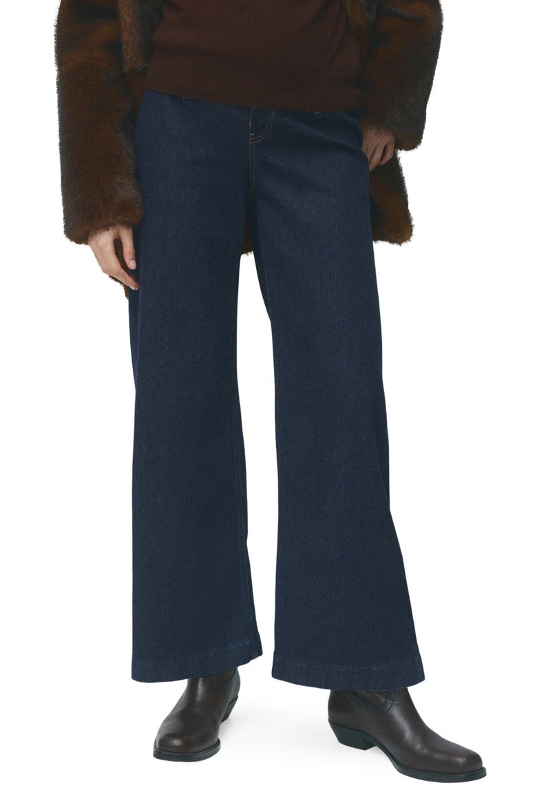 Over the Bump Wide Leg Maternity Jeans, Main, color, OPEN BLUE