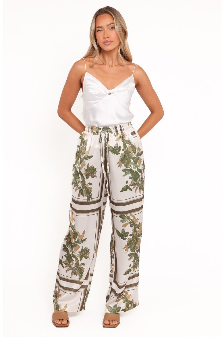 Wren Linen Pants, Alternate, color, OLIVE PRINT