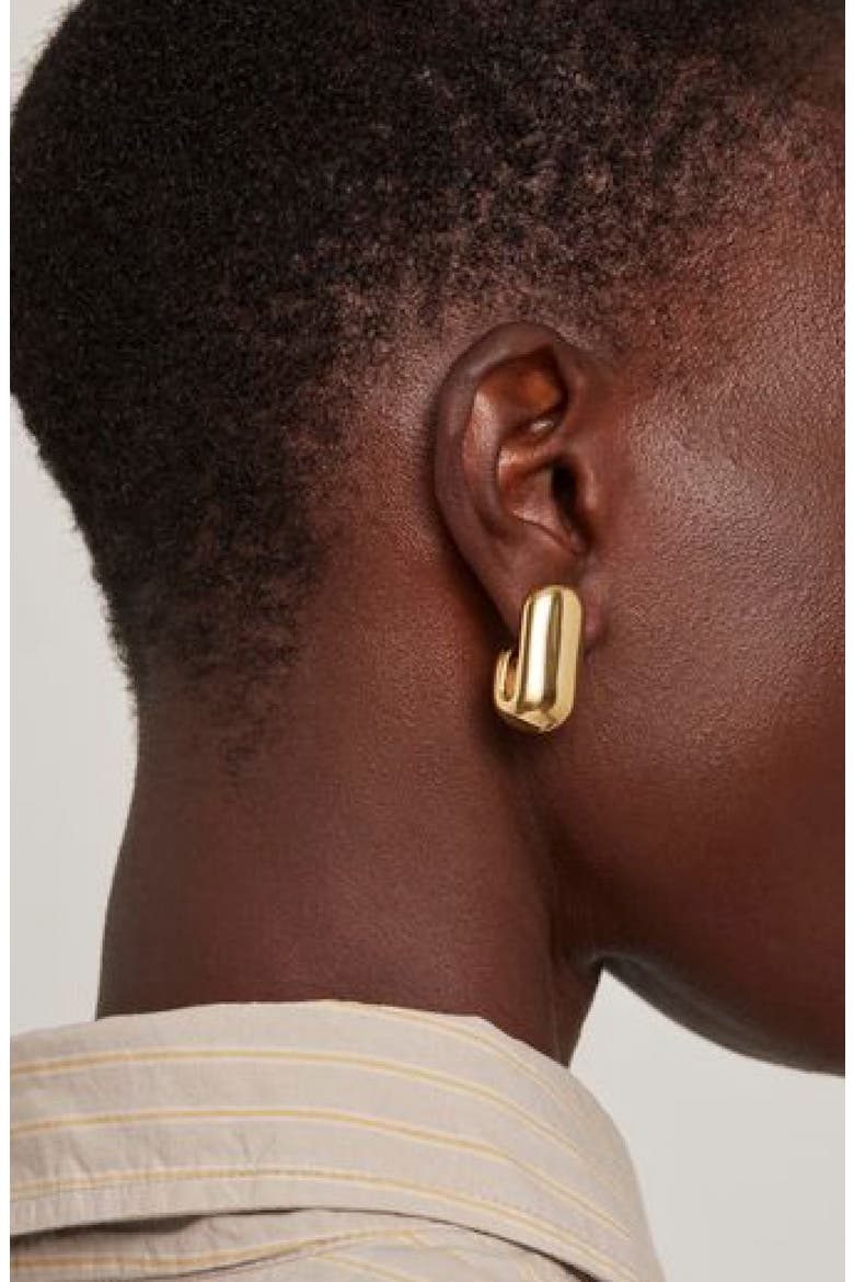 Leon 14k Gold Dipped Hoop Earrings, Alternate, color, HIGH POLISH GOLD