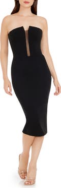 Dress the Population Erica Strapless Cocktail Sheath Dress
