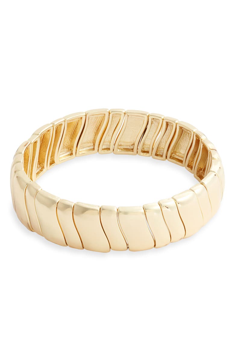 Nordstrom Wavy Link Stretch Bracelet, Main, color, Gold