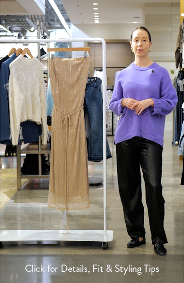 Farley Strapless Metallic Maxi Dress, sales video thumbnail