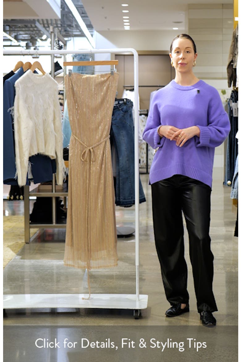 Farley Strapless Metallic Maxi Dress video