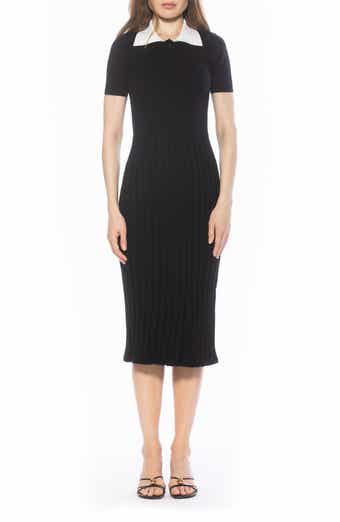 Alexia Admor Lanie Collared Knit Midi Dress