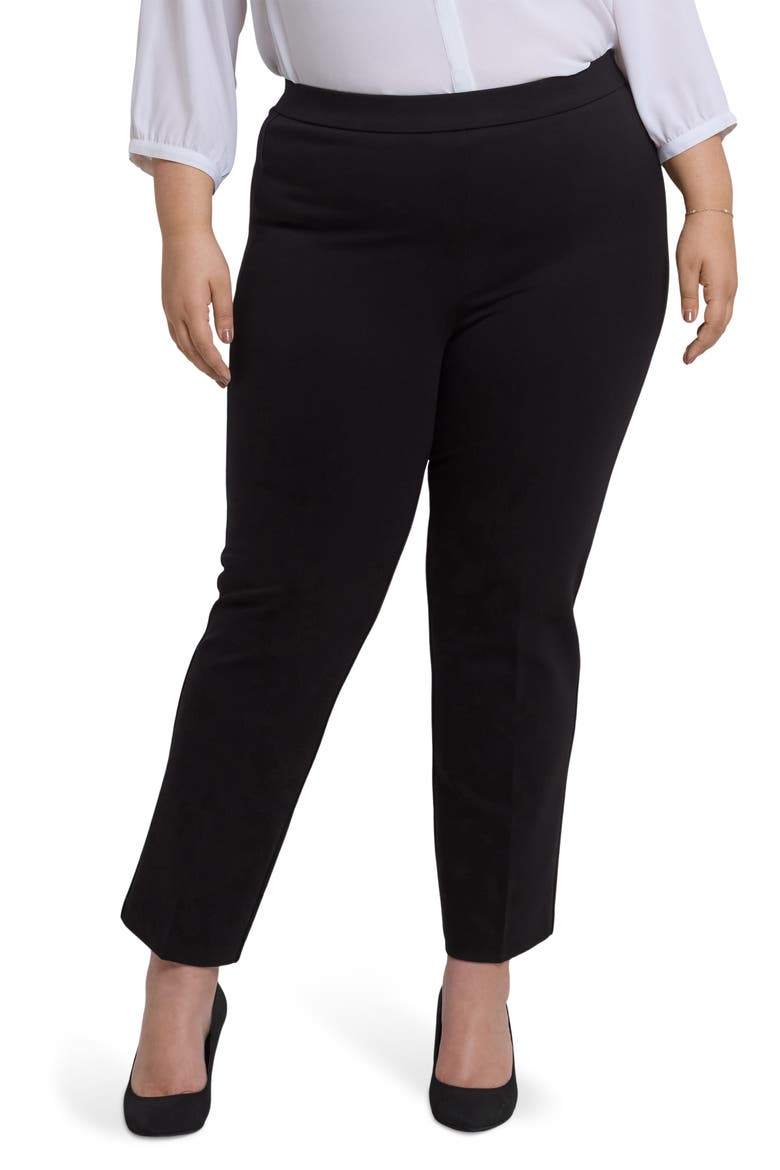 Pull-On Ankle Slim Pants, Main, color, BLACK