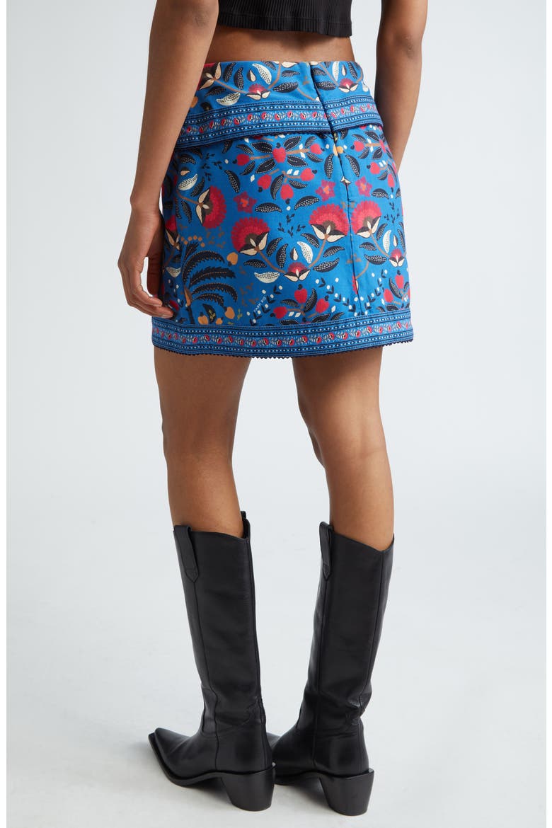 Palms Paradise Wrap Front Miniskirt, Alternate, color, PALMS PARADISE TEAL