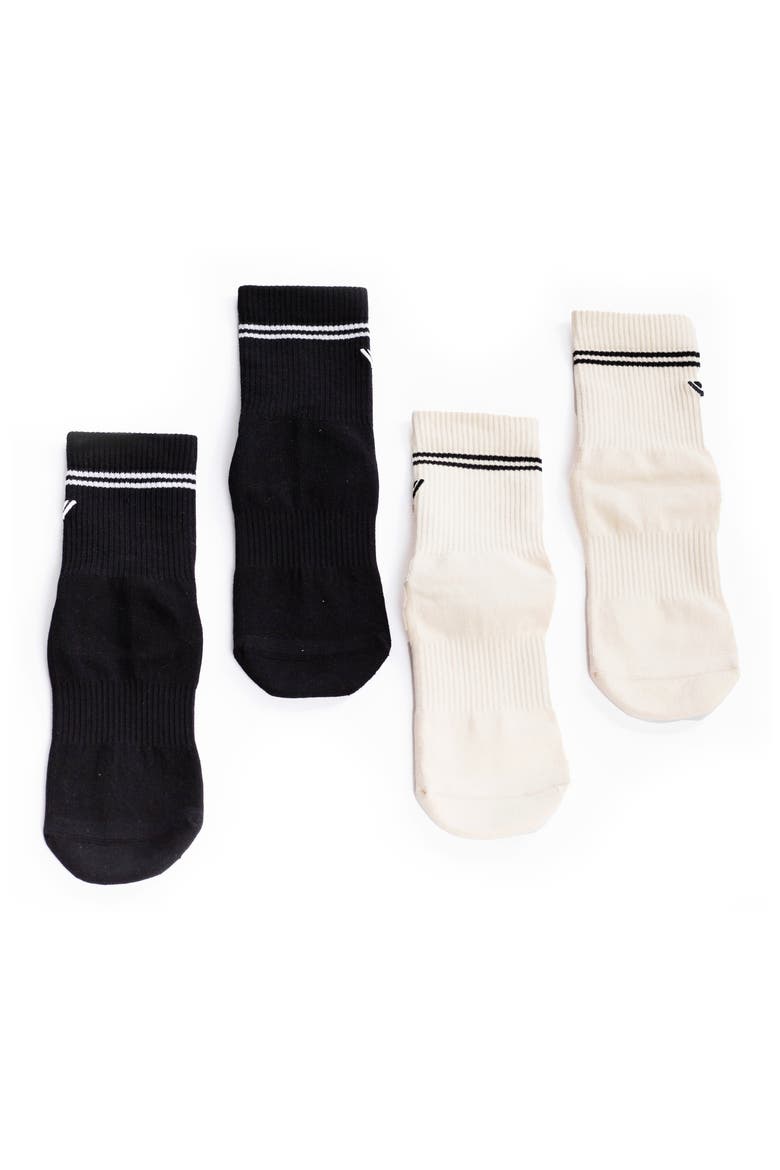 Classic Assorted 2-Pack Grip Crew Socks, Alternate, color, MULTI