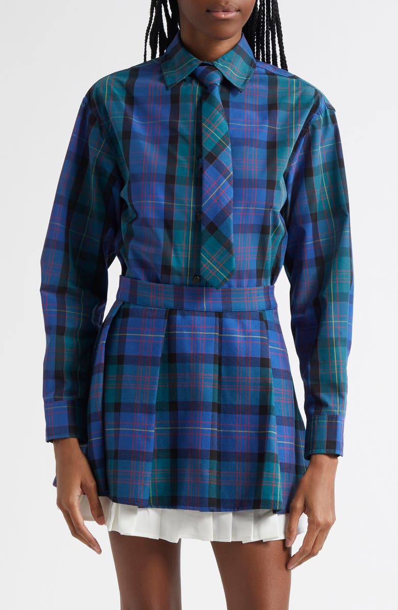 Melody Ehsani Gwen Button-Up Shirt with Tie, Main, color,