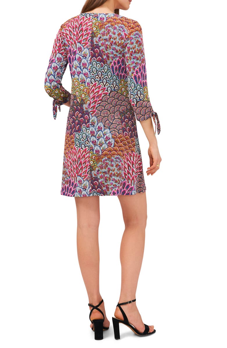 Chaus Print Swing Dress, Alternate, color, Sunlight Multi