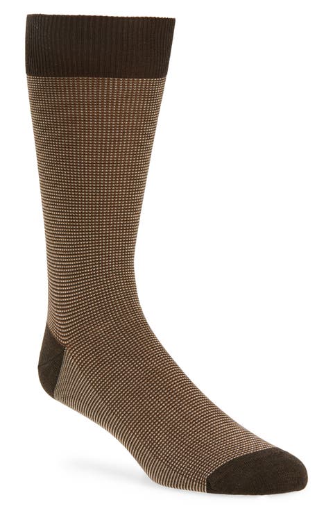 Tewkesbury Cotton Blend Bird's Eye Dress Socks
