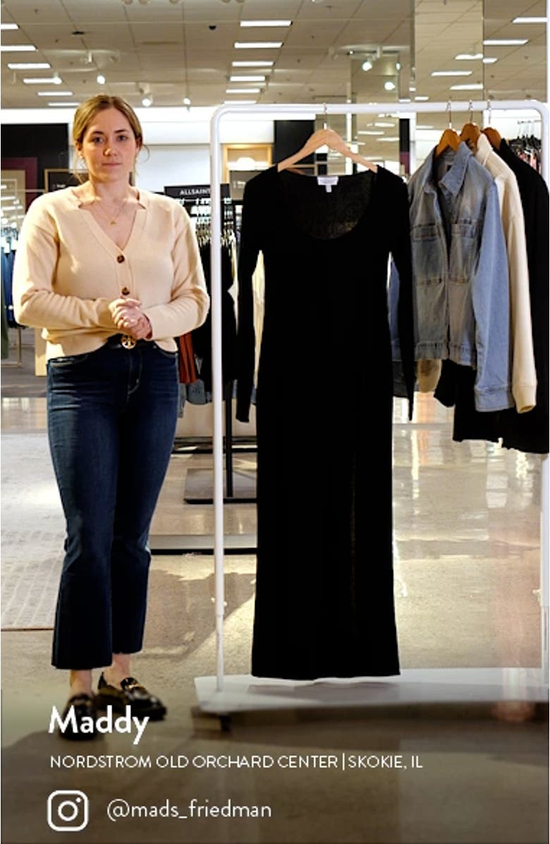 Long Sleeve Rib Maxi Sweater Dress, sales video thumbnail