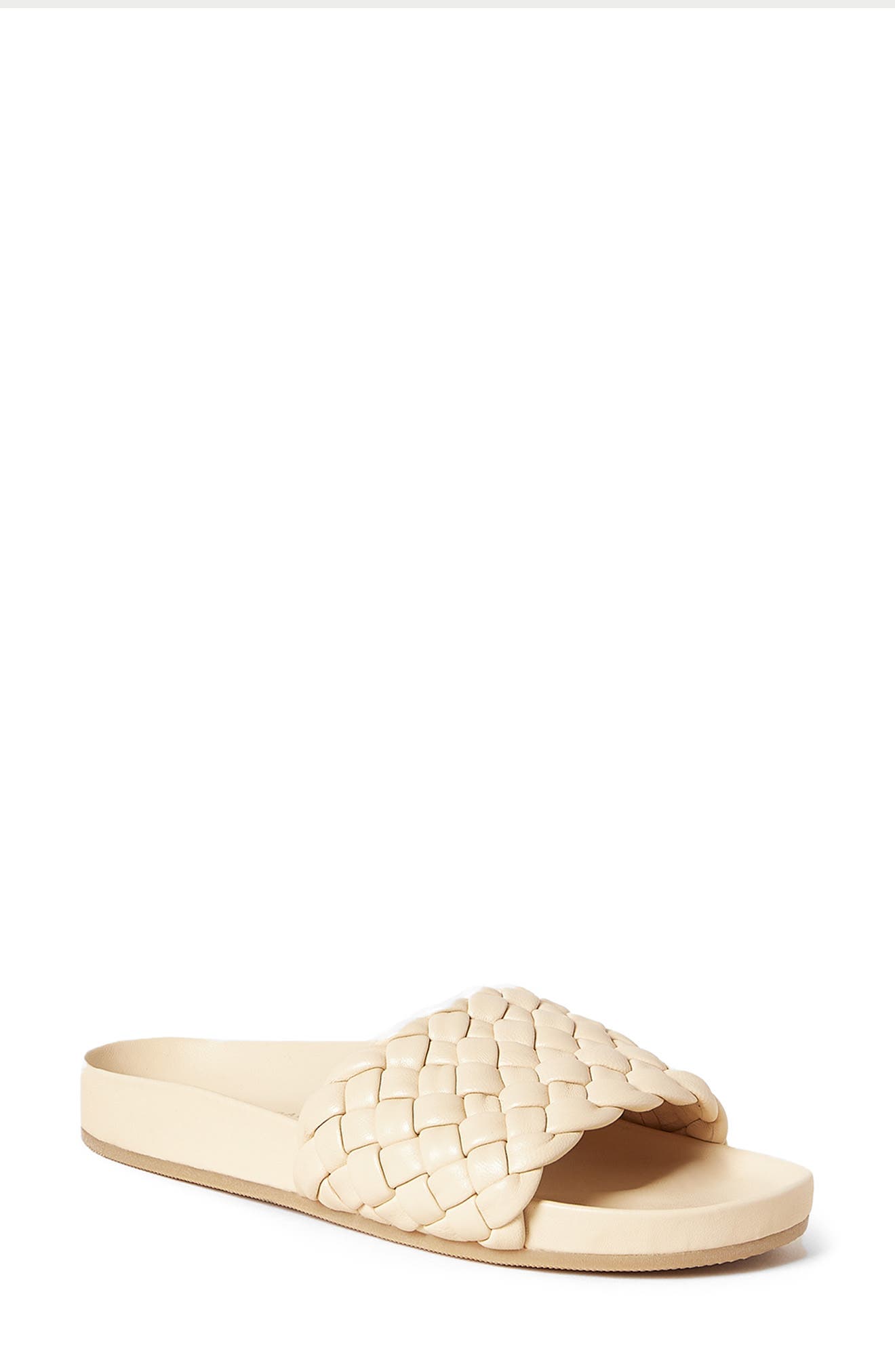 Sonnie Woven Slide Sandal, Main, color, ALMOND