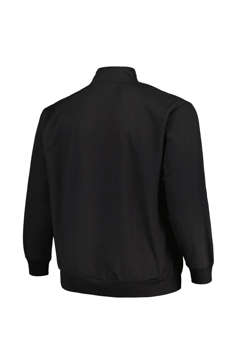 PROFILE Men's Profile Black Las Vegas Raiders Big & Tall Fleece Quarter-Zip Jacket, Alternate, color,