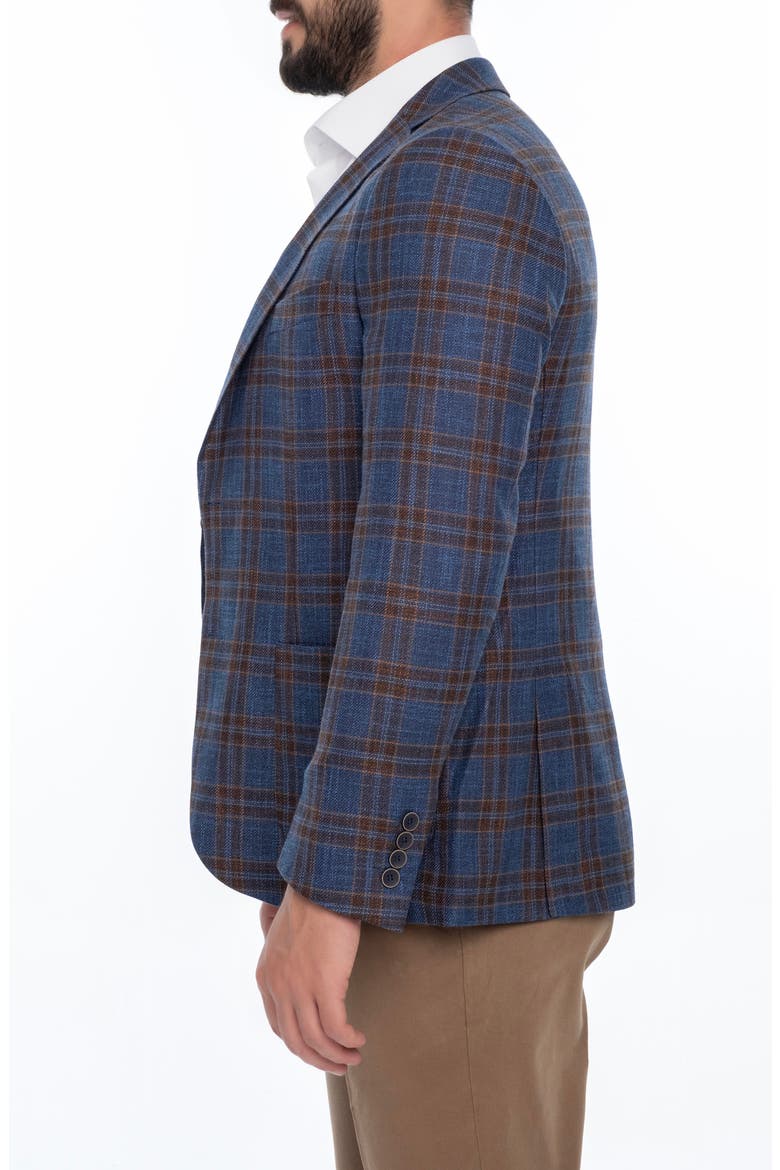 Plaid Sport Coat, Alternate, color, NAVY BLUE