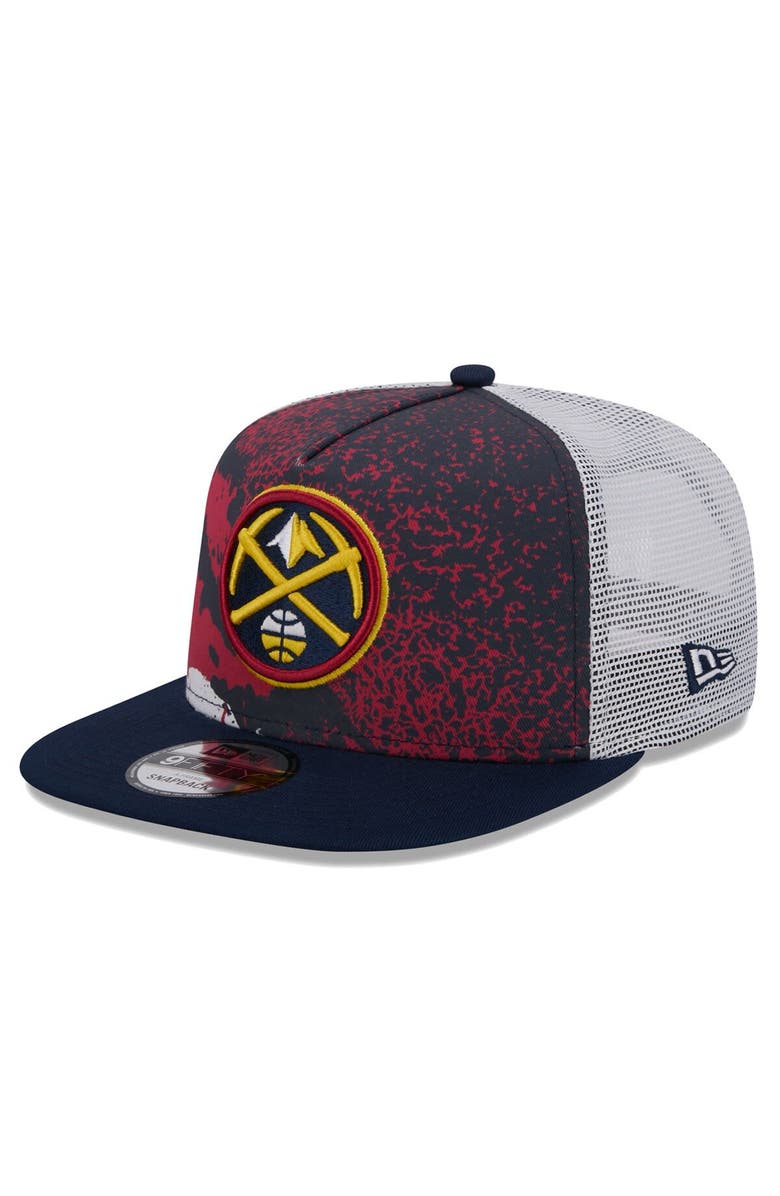 New Era Men's New Era Navy Denver Nuggets Court Sport Speckle 9FIFTY Snapback Hat, Main, color, 