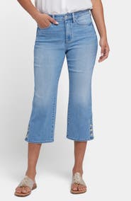 NYDJ Joni High Waist Button Detail Capri Jeans