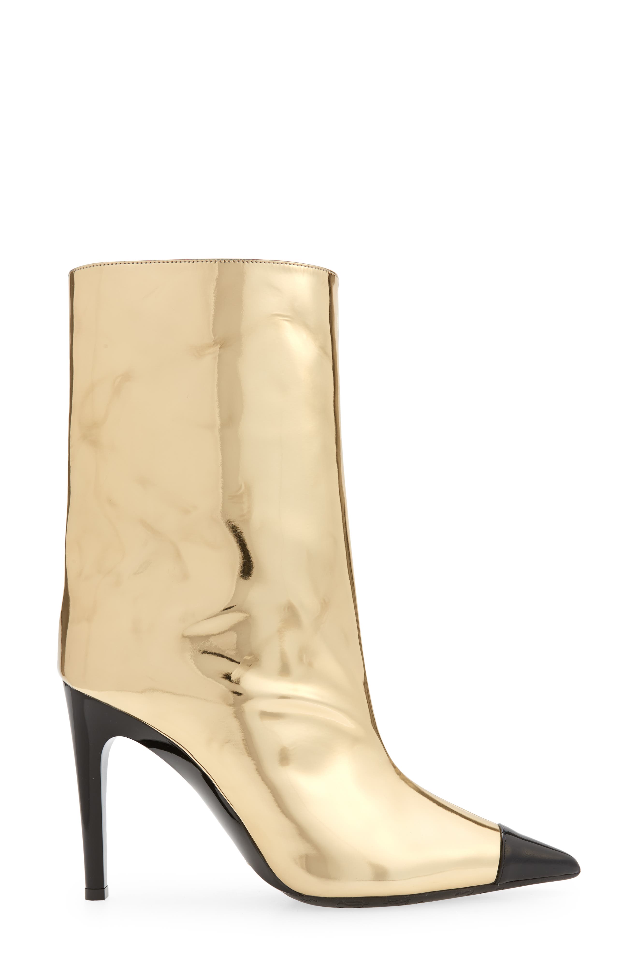 Jimmy Choo Cierra Metallic Leather Bootie Women), Alternate, color, 