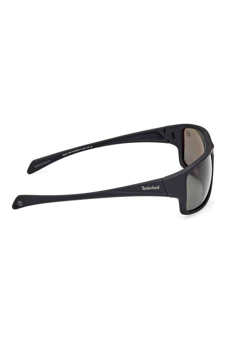 61mm Sunglasses, Alternate, color, MATTE BLACK / GREEN POLARIZED