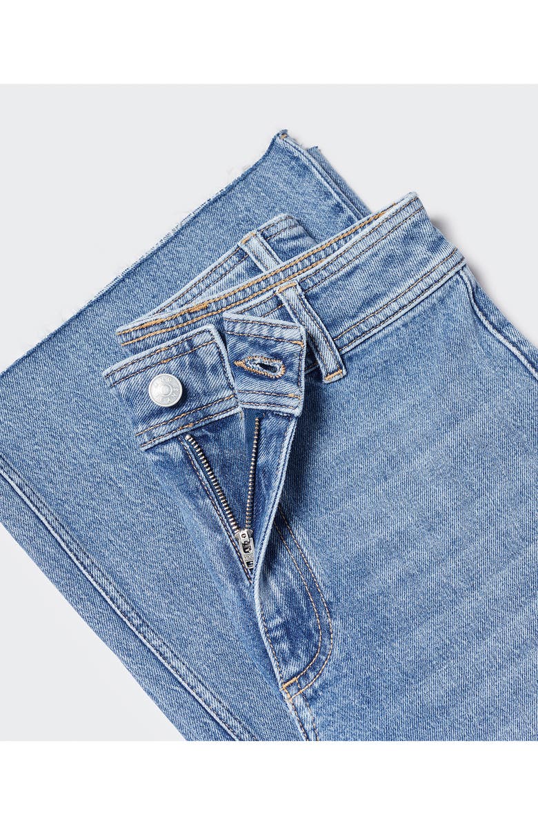 MANGO High Waist Culotte Jeans, Alternate, color,