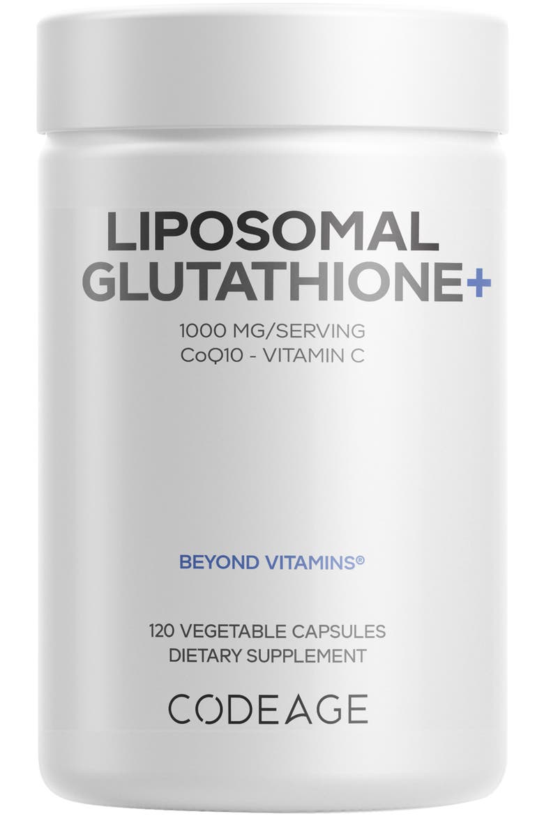 Liposomal Glutathione+ 1000mg, Vitamin C, Antioxidant Supplement, Main, color, White