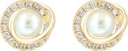 EFFY Diamond & Freshwater Pearl Stud Earrings