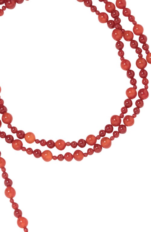Jennifer Behr Veda Semiprecious Bead Necklace In Red