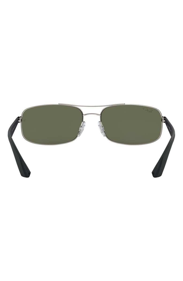 Ray-Ban 61mm Polarized Rectangular Sunglasses, Alternate, color, 