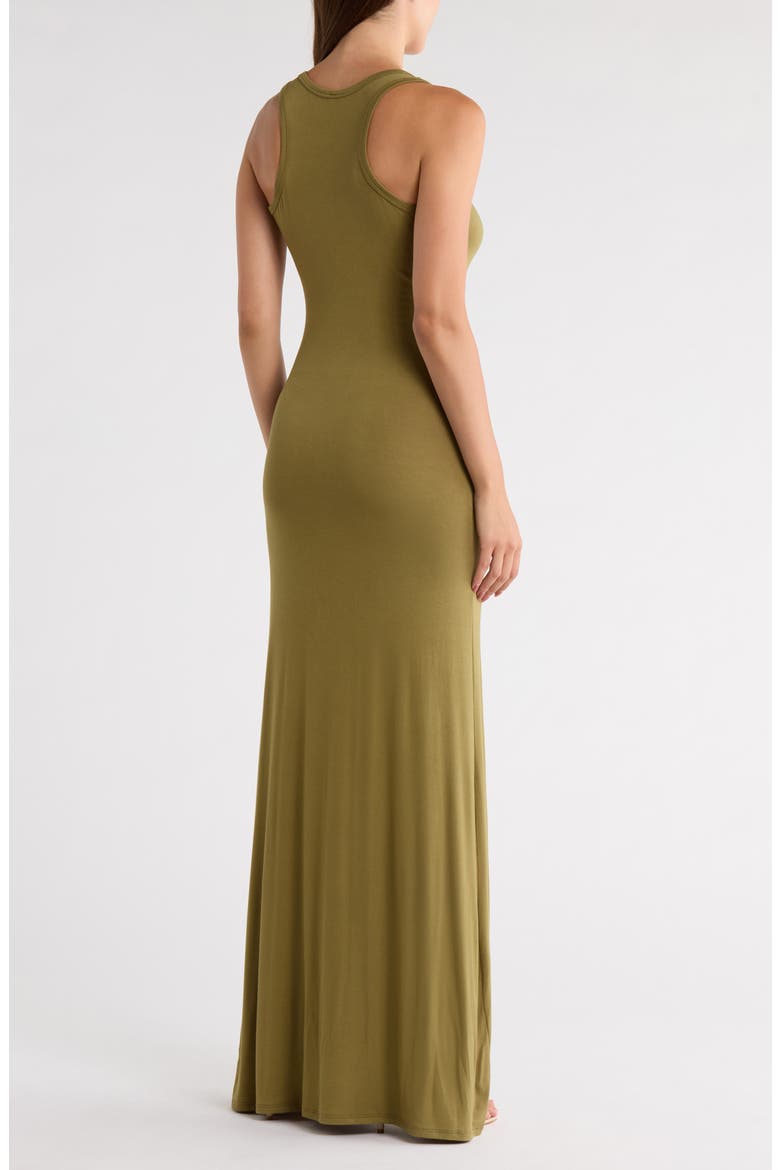 Ribbed Maxi Tank Dress, Alternate, color, DARK OLIVE RIB