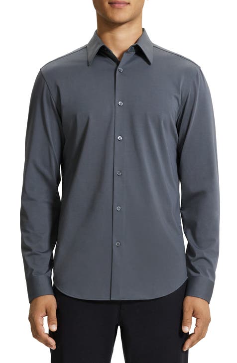 Charcoal grey dress shirt on sale