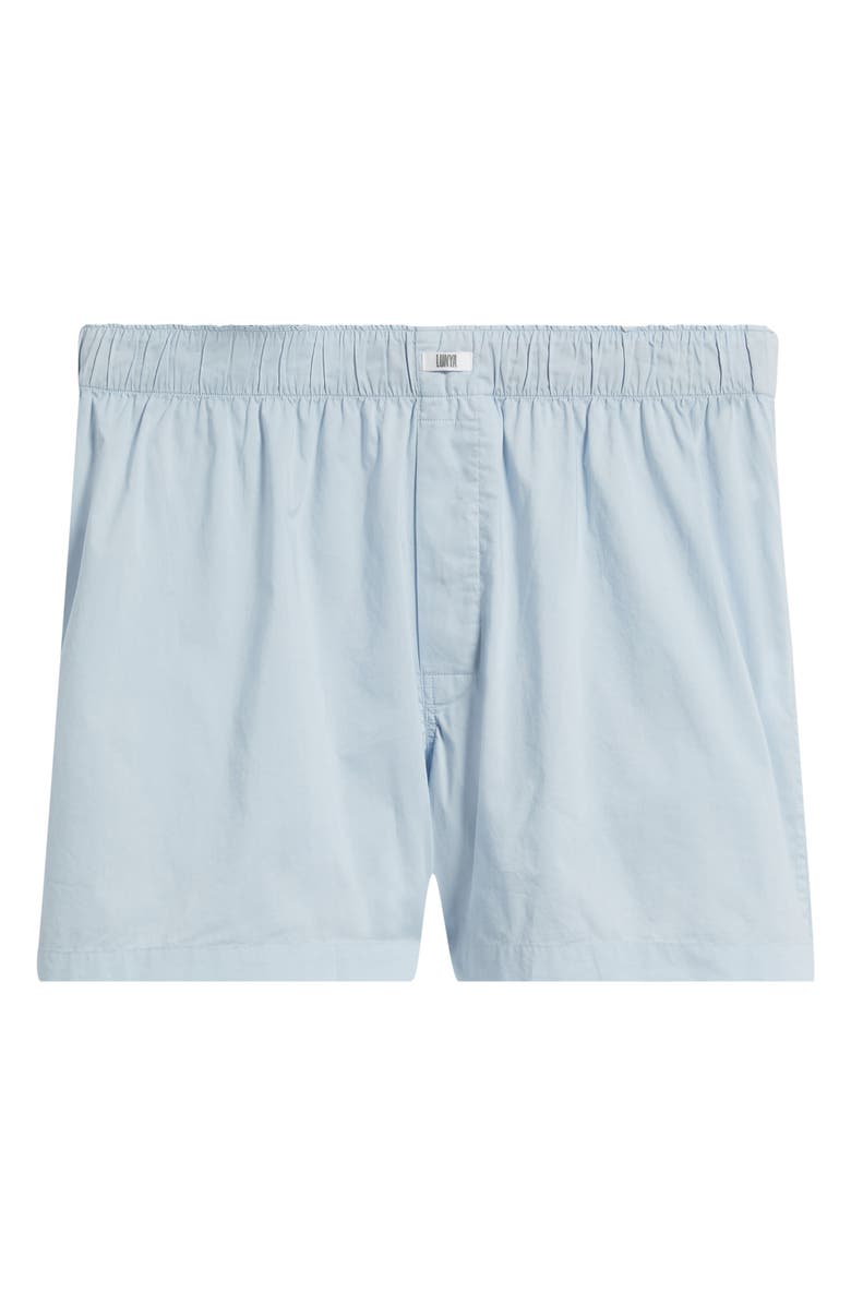 Lunya Airy Cotton Boxers, Alternate, color, Still Blue