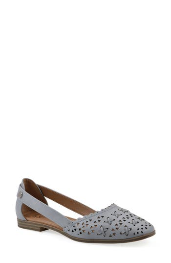 White Mountain Footwear Nobler Laser Cut Sandal In Blue Raspberry Burnished
