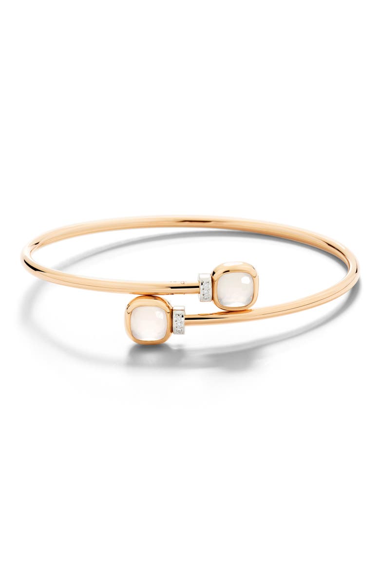 Nudo Milky Quartz Cuff Bracelet, Main, color, MILKY QUARTZ