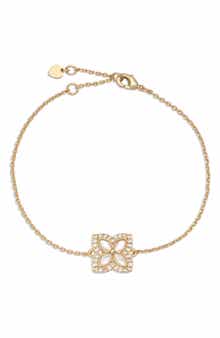 Sabrina 14k Gold Plated Floral Chain Bracelet