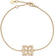 EYE CANDY LOS ANGELES Sabrina 14k Gold Plated Floral Chain Bracelet