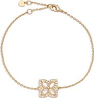 EYE CANDY LOS ANGELES Sabrina 14k Gold Plated Floral Chain Bracelet