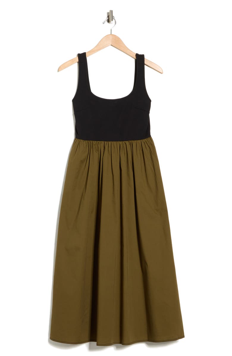 Diane von Furstenberg Selena Dress, Main, color, Dark Olive/ Black