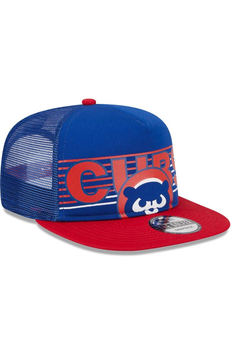 New Era Men's New Era Royal Chicago Cubs Speed Golfer Trucker Snapback Hat, Alternate, color,