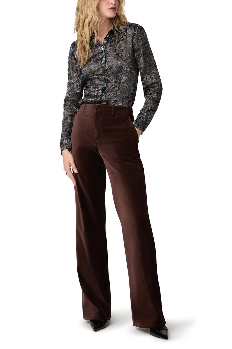 Desano Burnout Button-Up Shirt, Alternate, color, BLACK MULTI