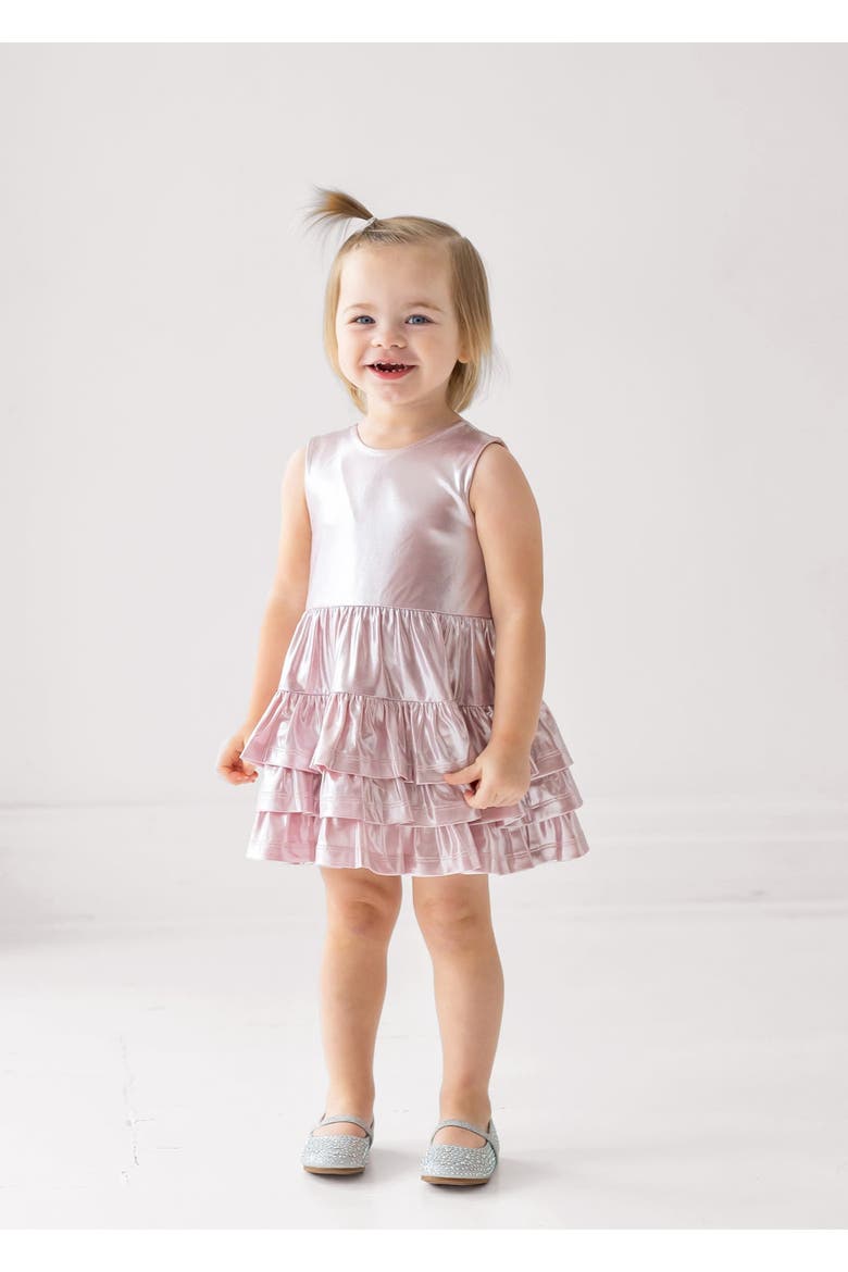 Shimmery Shim-Shim Sleeveless Dress, Alternate, color, Pink