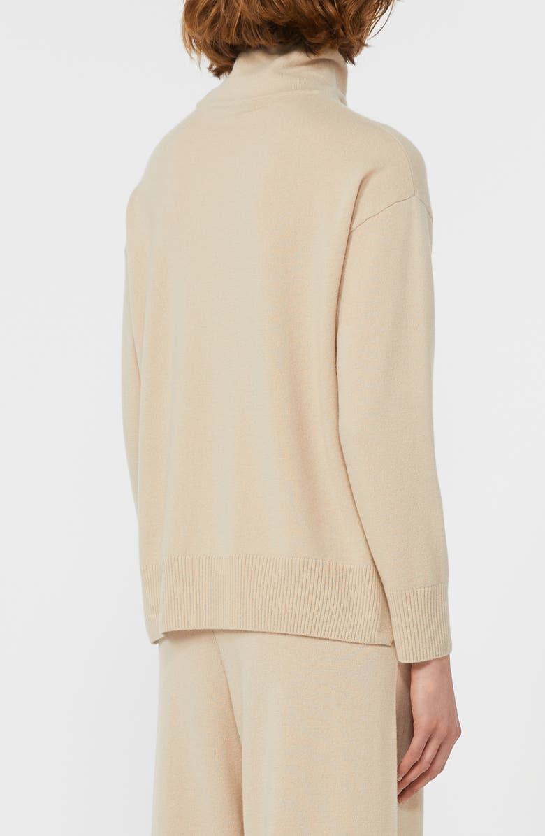 Weekend Max Mara Scrivia Wool & Cashmere Turtleneck Sweater, Alternate, color, Beige