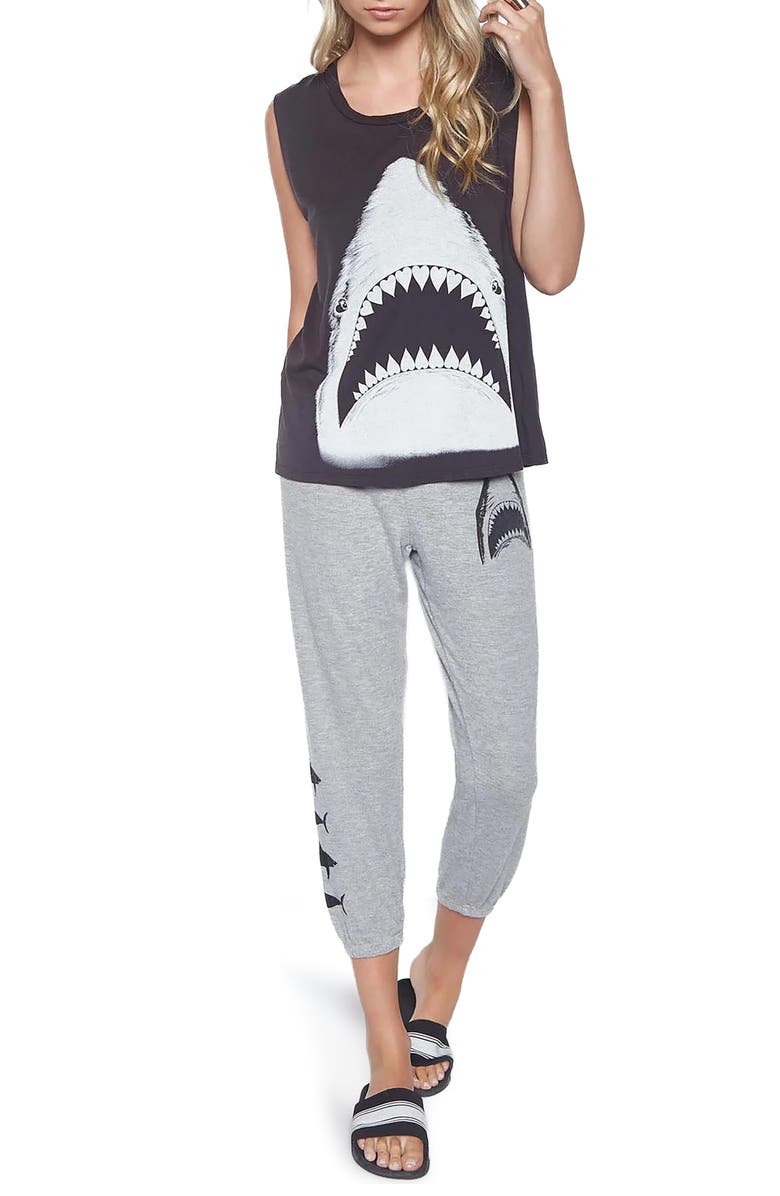 Lauren Moshi KEL- LRG Shark Tee, Alternate, color, Onyx