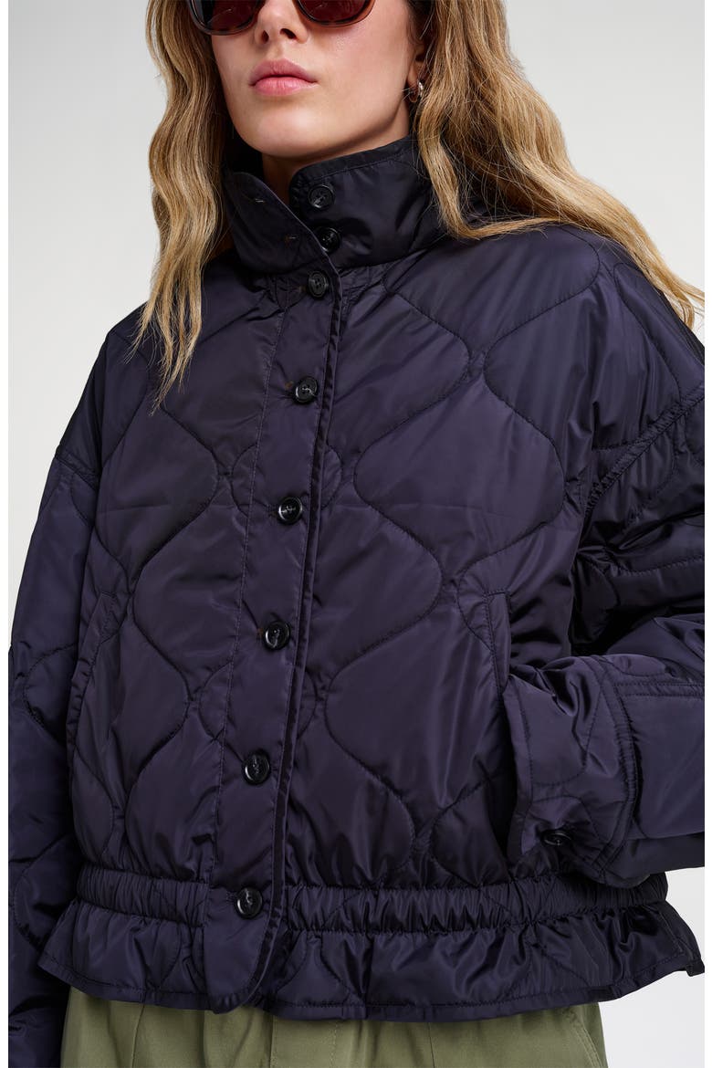 Claudia Quilted Bomber Jacket, Alternate, color, MARITIME NAVY