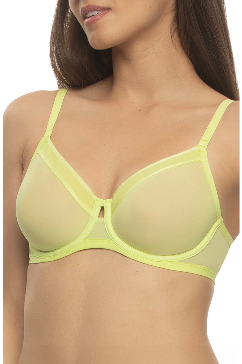 Ethereal Unlined Underwire Bra, Alternate, color, SUNNY LIME