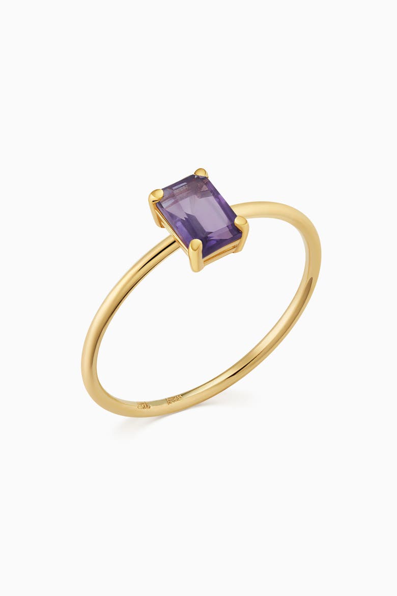 14K Gold Gemstone Vivid Ring, Main, color, Yellow Gold - Amethyst