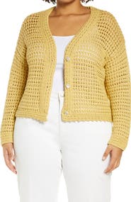 Vince Crochet Cotton Cardigan