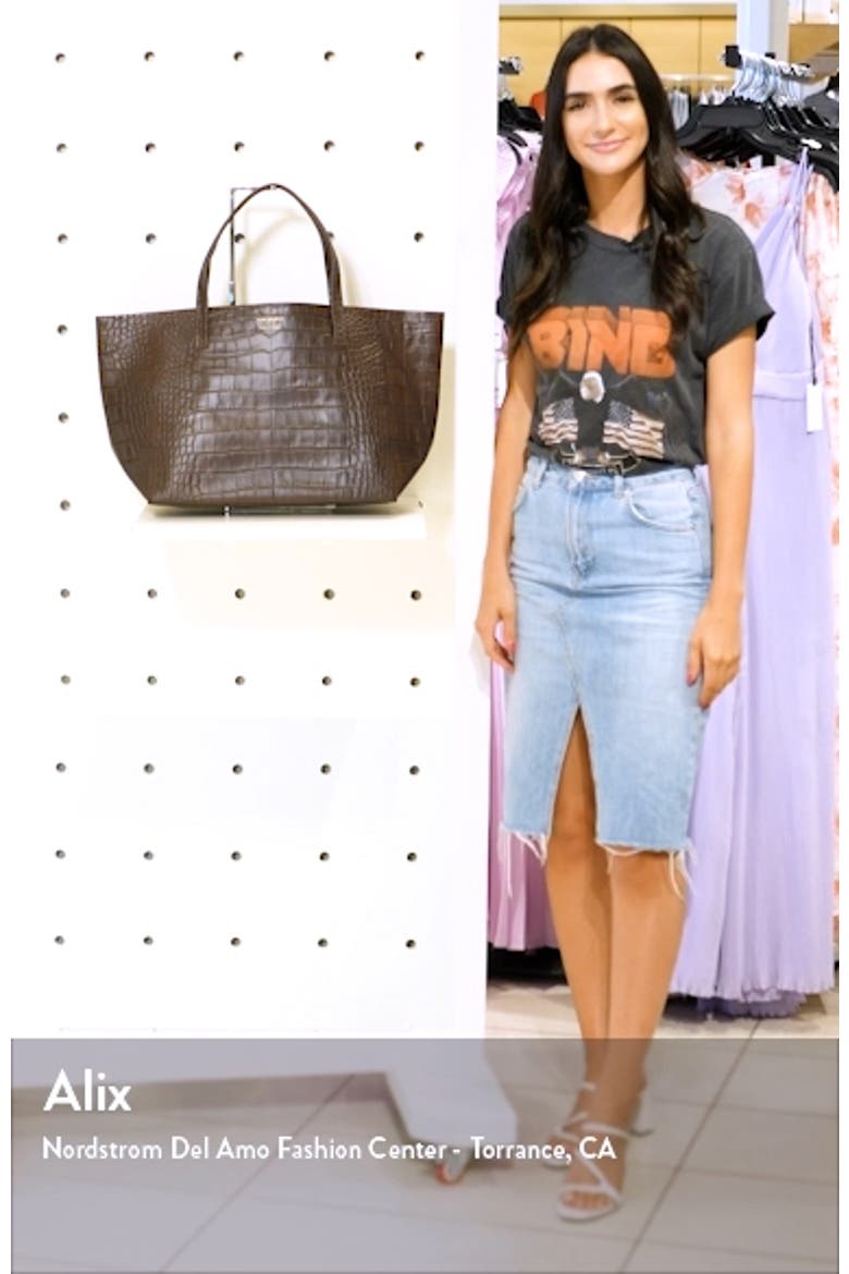 Violet Croc Embossed Leather Tote video