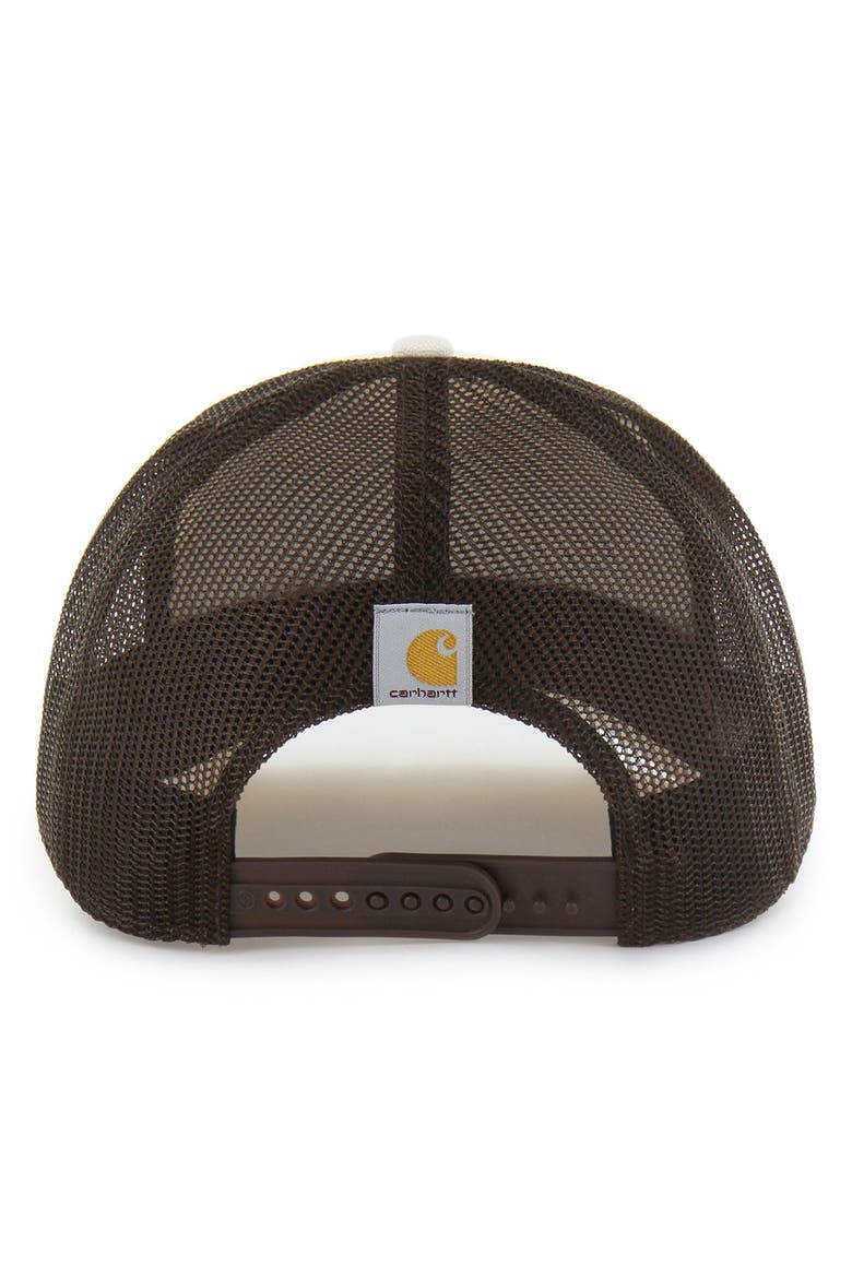 Men's Carhartt x '47 Natural/Brown Denver Broncos Undyed Trucker Adjustable Hat, Alternate, color, Natural