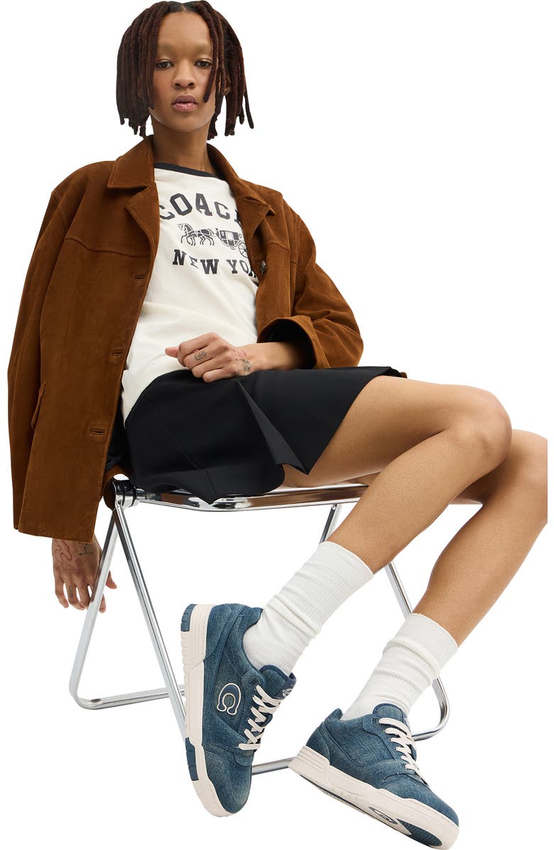 COACH Soho Sneaker, Alternate, color, Denim.